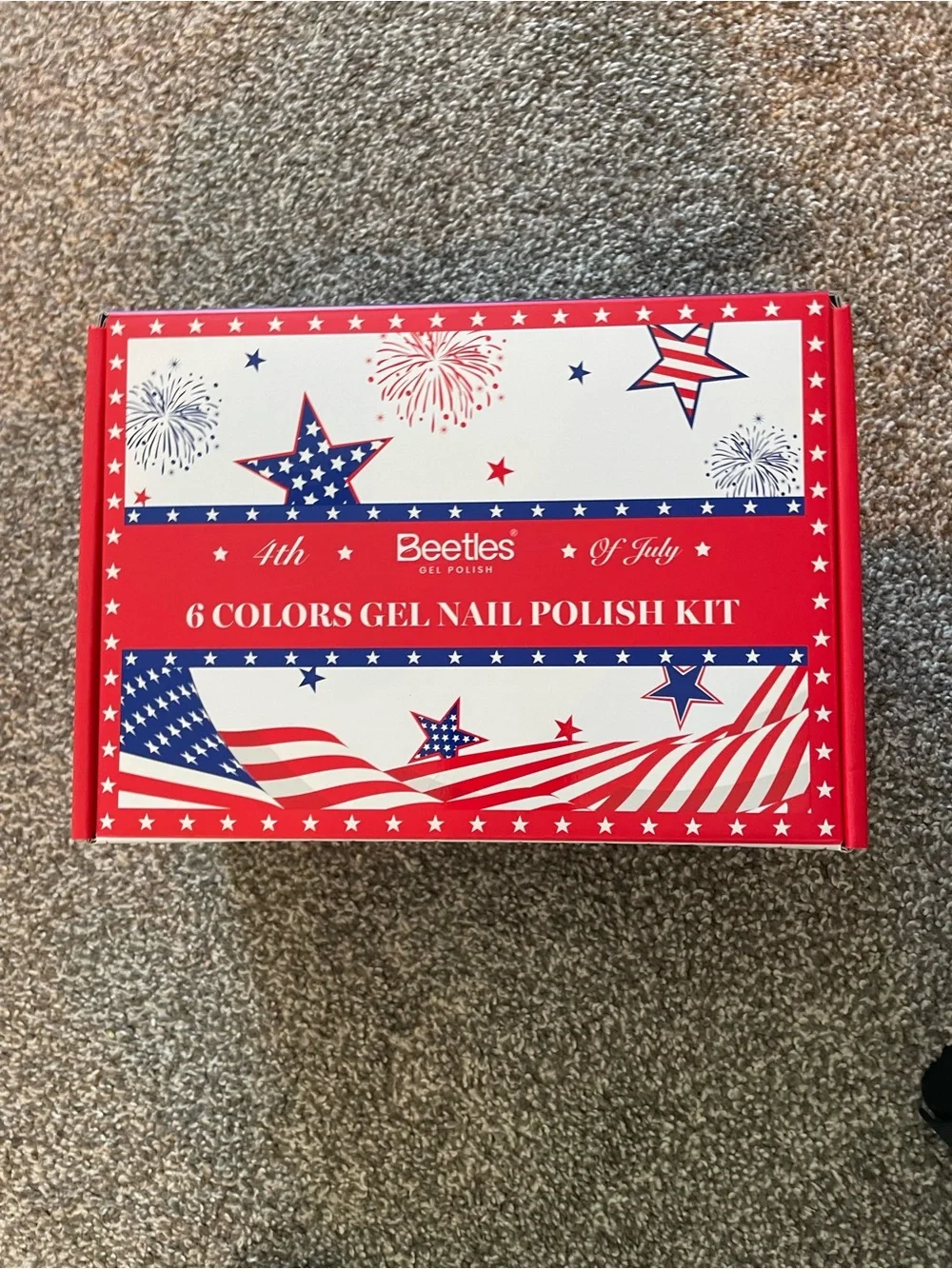 Beetles 4th of July Nails Hema-free Gel Kit With UV Nail Lamp
